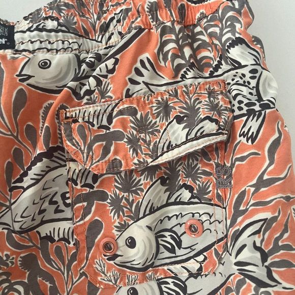 Reyn Spooner Koi Fish print Hawaiian board shorts, size L - Picture 6 of 8